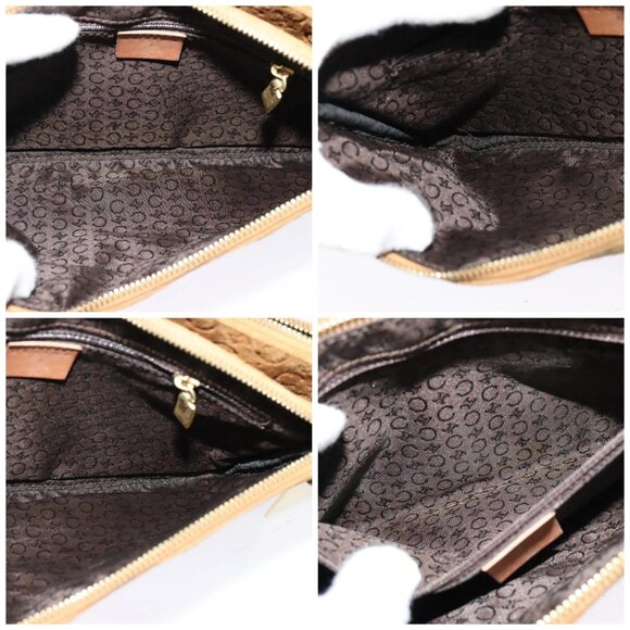 CELINE C Macadam Canvas Shoulder Bag Suede Brown Gold Auth mr1313 - Picture 16 of 16